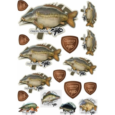 Giants Fishing Mix Nálepok Kapor Riadkáč 10 ks