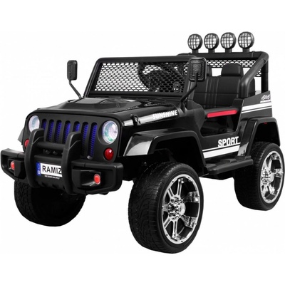 Ramiz Jeep Raptor 4x4 kožená sedačka 2 místné černá