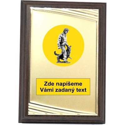 VIZINGR Poslušnost plaketa H122-G231.01-L390 H122-G231.01-L390/15 cm