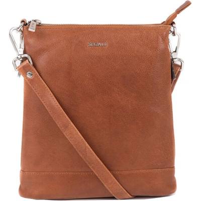 Segali dámská kožená crossbody kabelka 9060 cognac