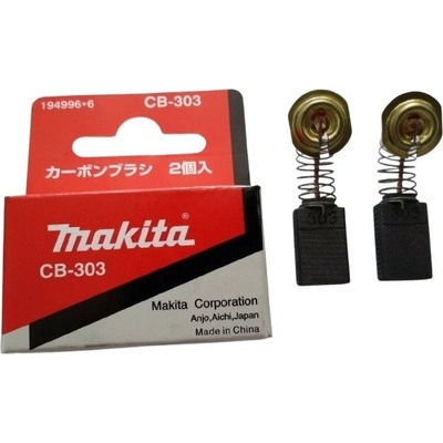 Originální uhlíkové kartáče Makita CB-303 (pár) 5 × 11 × 16.5 mm, 194996-6