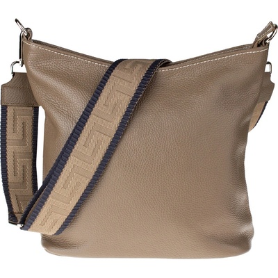 NovaKabelka.sk Amalia Taupe I kožená talianska crossbody kabelka hnedá