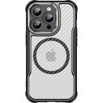  Калъф MagSF Hybrid Carbon за iPhone 15 Pro, Черен