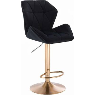 LuxuryForm Design Milano Max Velur na zlatom tanieri čierna