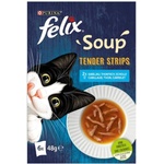 FELIX Soup Tender Strips cod/tuna/flatfish 6x48 g