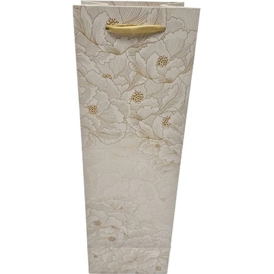 AGB1100504 Taška darč. fľaša V37x12+10cm Vintage gold petal design