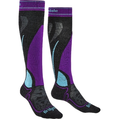 Bridgedale Ski Midweight dámske ponožky graphite/purple