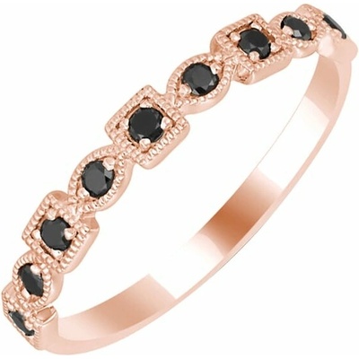 Eppi Zlatý eternity prsteň s čiernymi diamantmi Tully R35818
