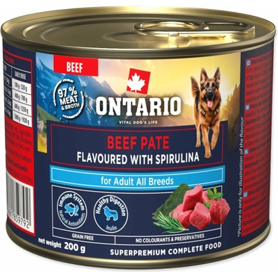 Ontario Adult hovězí pate s příchutí spirulíny 200 g