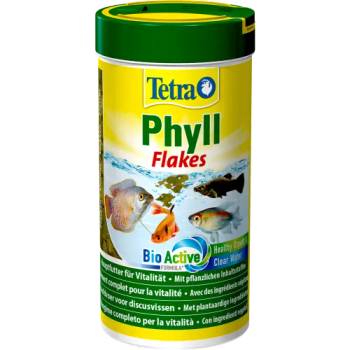 TETRA Phyll Flakes - пълноценна храна на люспи, с растителни съставки за ежедневно хранене на всички декоративни риби, поддържа жизненост и устойчивост