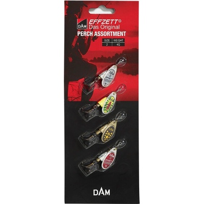 Dam Sada Blyskáčov Assortment Spinner 2 4g Sinking Perch 4ks