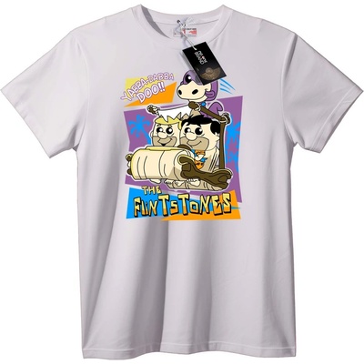 NOONEBRAND Тениска Flintstones Ябба Дабба Ду - 7XL, Black