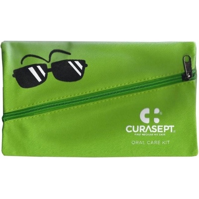 Curasept dětská cestovní taštička na zip zelená