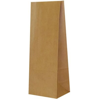 Papierové vrecko s obdĺžnikovým dnom 120x90x325 mm, hnedá