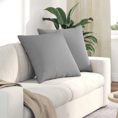 vidaXL Диван възглавници 2 pcs Облачно сиво 60 x 60 cm текстил (42014010)