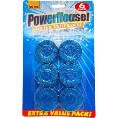 Powerhouse, таблетки за казанче, Хигиенични, Синя вода, 6 броя