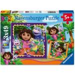 Ravensburger Пъзел Ravensburger от 3 x 49 части - Дора Изследователката (12004197) - baby