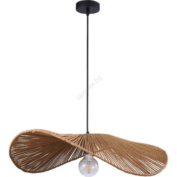 Polux Пендел CAPRI 1xE27/20W/230V Ø 60 см бамбук (SA2173)