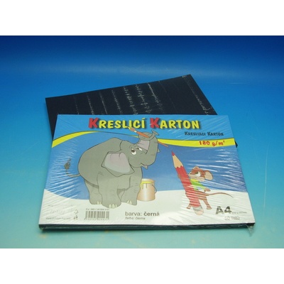 Kreslící karton A4 černý 180 g