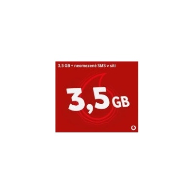 Vodafone SIM Předplacená karta edice Komplet 3,5GB + 100 Kč kredit