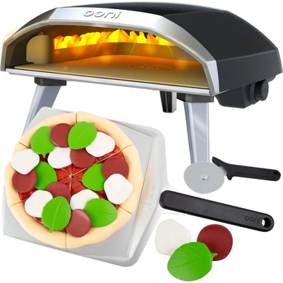 CASDON Detská pizza pec s príslušenstvom OONI set s pizzou na lopatke a 18 doplnkami