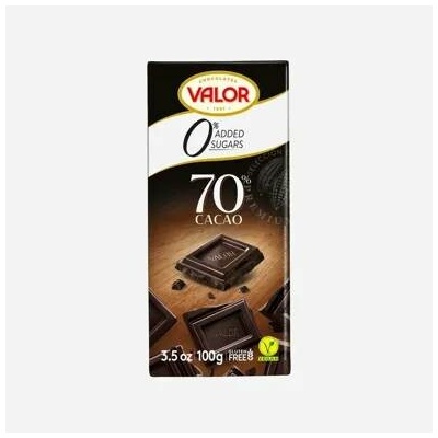 VALOR bez cukru lepku hořká 70% 100 g