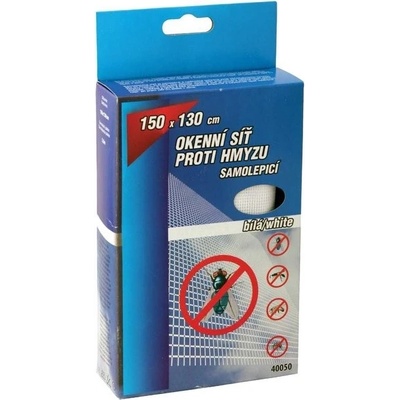 Sada okenná sieť 150x130cm šedá suchý zips 5.6m