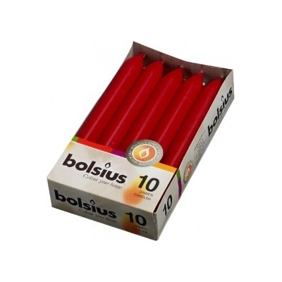 Bolsius Dinner Candle 170 mm bordó 10 ks