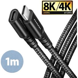 AXAGON Cable USB3 C-C, M/F, 8K, 1m, AXAGON BUCM32-CF10AB (BUCM32-CF10AB)