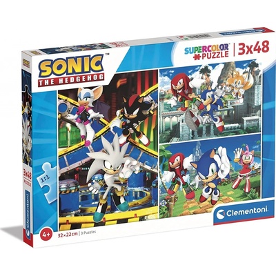 Clementoni Ježek Sonic 3x48 dielov