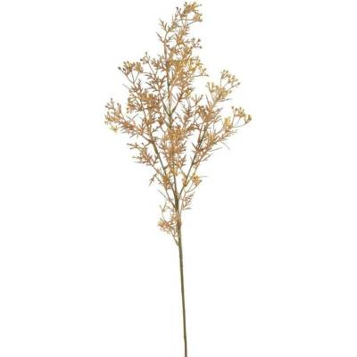Umělá větvička broom bloom 76 cm - žlutohnědá