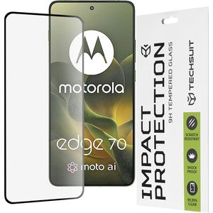 Techsuit Стъклен протектор за Motorola Edge 70 - Techsuit 111D Full Cover - Черен