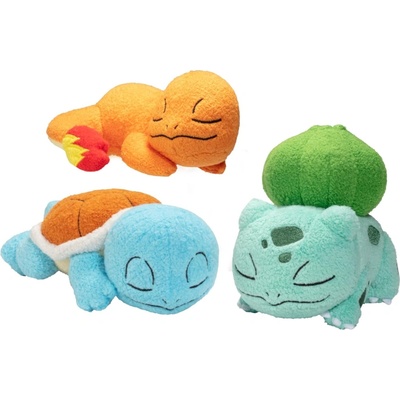 Pokémon Sleeping Plush 3 Pack Bulb, Char, Squirtle 12 Cm