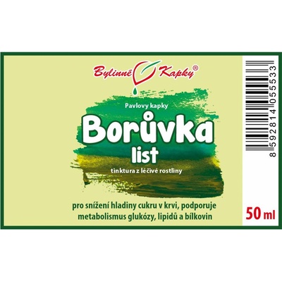 Bylinné kapky Pavlovy Borůvka list tinktura 50 ml