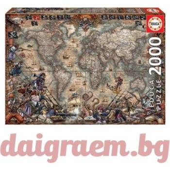 Image 1 of Educa Пъзел educa 18008 - 2000 части - Пиратска карта (edu18008)