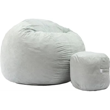 Image 1 of Pufrelax Комплект, Барбарон и табуретка за крака, 700л. , King Size - Ciel, Перящ се калъф, Трансформира се в легло, Пълнеж с микс от мемори пяна и дунапрен, Гама Premium