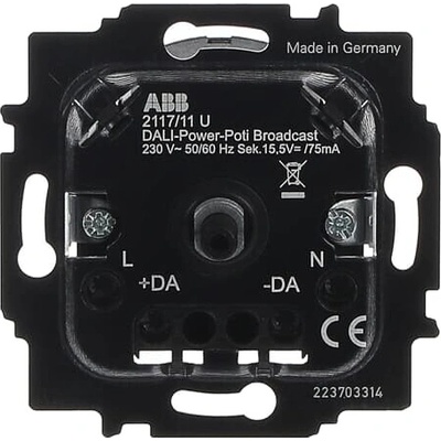 ABB Tělo 2CKA006599A2988 stmívače DALI výkon. pro tlačítkové spínání a otočné ovládání (2117/11 U-500) 2CKA006599A2988