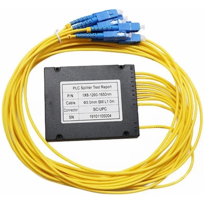 Conneu Оптичен PLC сплитер 1x8 с SC-UPC конектори, Conneu (CNPLC-108-SC1-SC1-BOX)