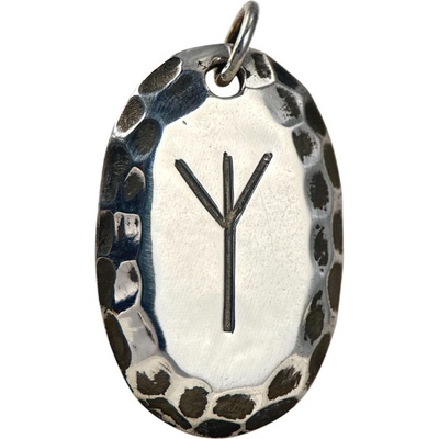 Drakkaria ALGIZ, runa stříbrný přívěšek P3827