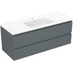 Mexen Rivel шкаф за баня 120 см с мивка Otis, 2 чекмеджета, оребрена, графит (91A20-12047-2-BFF66-W18M01)