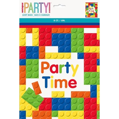 Party tašky Stavebnice 8 ks