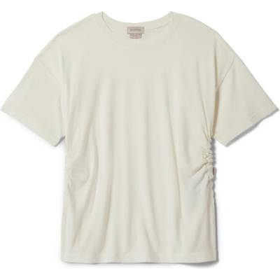 Brixton Дамска тениска Brixton Women's Carefree Organic Garment Dyed Cinch Tee T-shirt - Off White - размер XS (916-5601-0211)