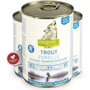Isegrim Dog Adult Trout with Parsnip Cranberries & Wild Herbs 400 g