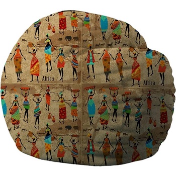 Image 1 of PUFRELAX Барбарон 400л. Matusalem, Cuz This is Africa, Перящ се калъф, Подходящ за деца, Пълнеж с микс от мемори пяна и дунапрен, принт (PUF-M-M-TM-AFR)