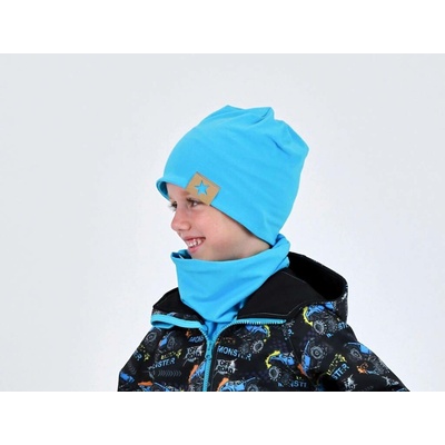 KocourMourek SET Čepice + Nákrčník TYRKYS