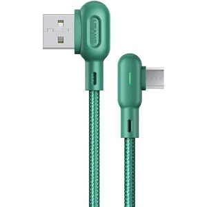 USAMS Кабел MicroUSB 2A 1, 2m ъглов U57, зелен (Usa000901)