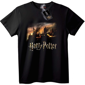 NOONEBRAND Тениска Harry Potter замък Hogwarts - S, Black