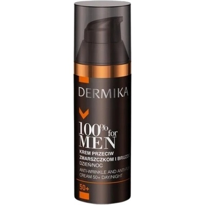 Dermika 100% for Men krém proti hlubokým vráskám 50+ 50 ml