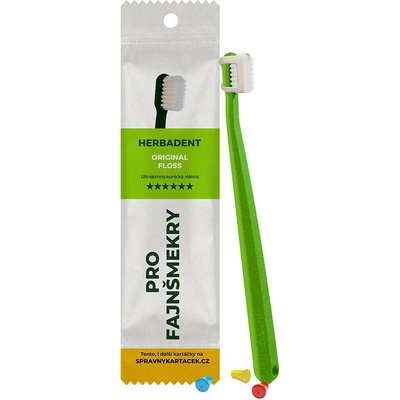 HERBADENT Original Floss UltraSoft Světle zelený Eko