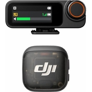 DJI DJI Mic 3 1TX+1RX комплект безжичен лавалиерен кондензаторен микрофон, 1 предавател + 1 приемник, черен (197751)